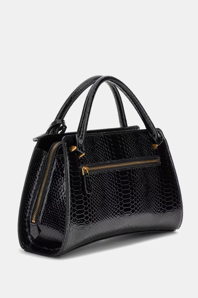 Guess Georgina Piton Desenli El Çantası Siyah