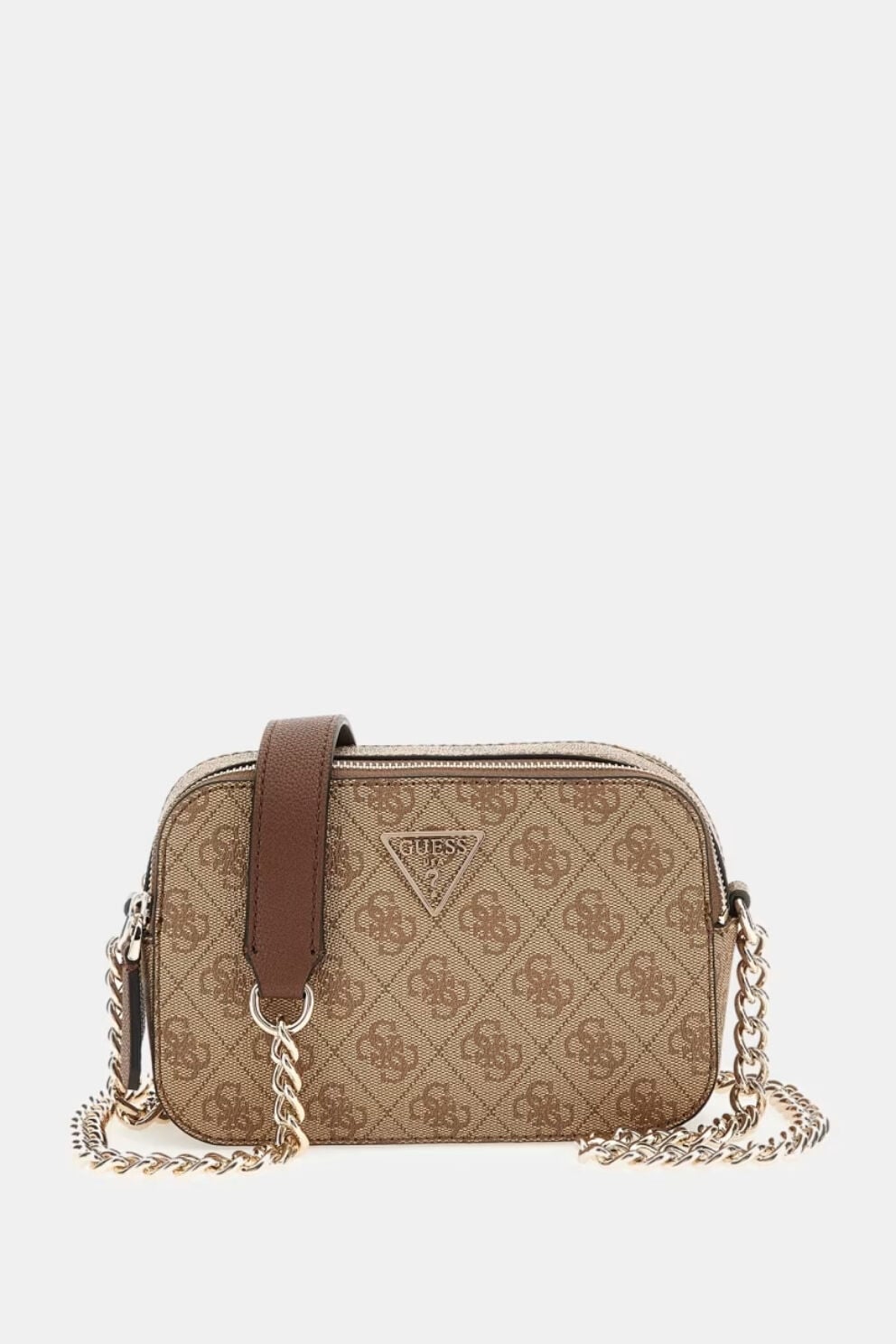 Guess  Noelle 4G Logolu Mini Çapraz Çanta Kahverengi