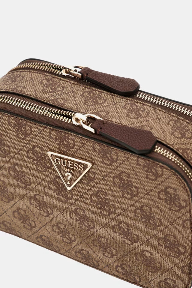 Guess  Noelle 4G Logolu Mini Çapraz Çanta Kahverengi