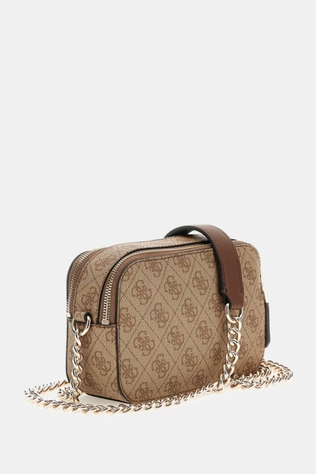Guess  Noelle 4G Logolu Mini Çapraz Çanta Kahverengi