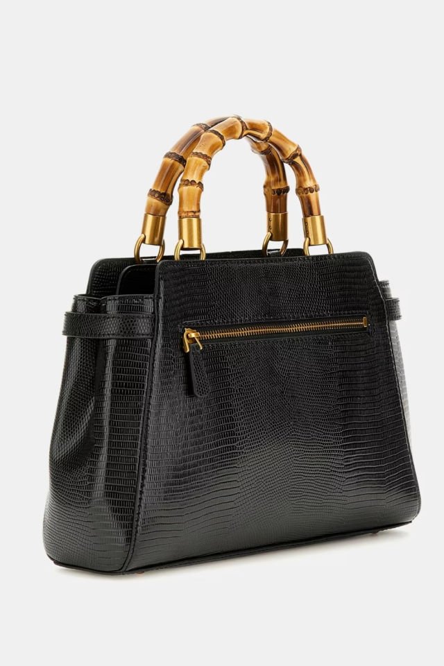 Guess Sibel Piton Desenli El Çantası Siyah