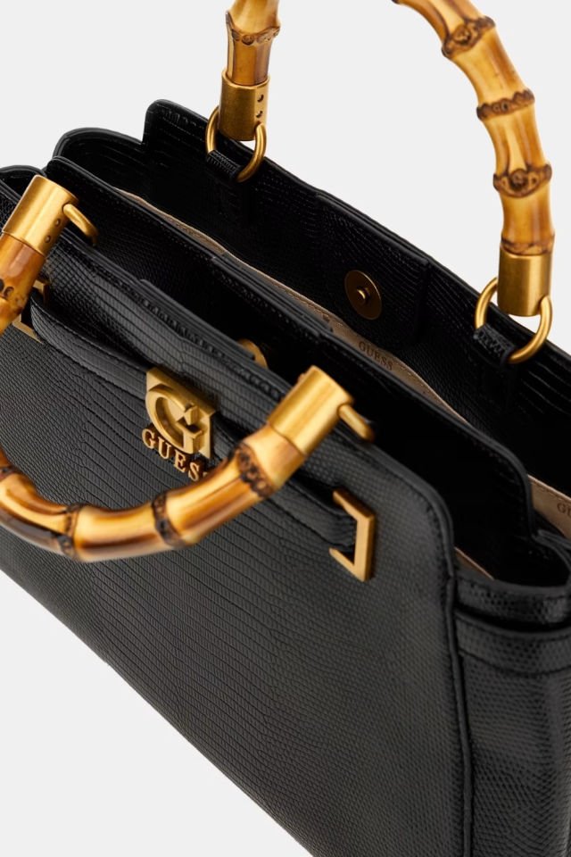 Guess Sibel Piton Desenli El Çantası Siyah