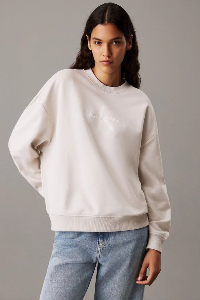 Calvin Klein Monogram Sweatshirt Ekru