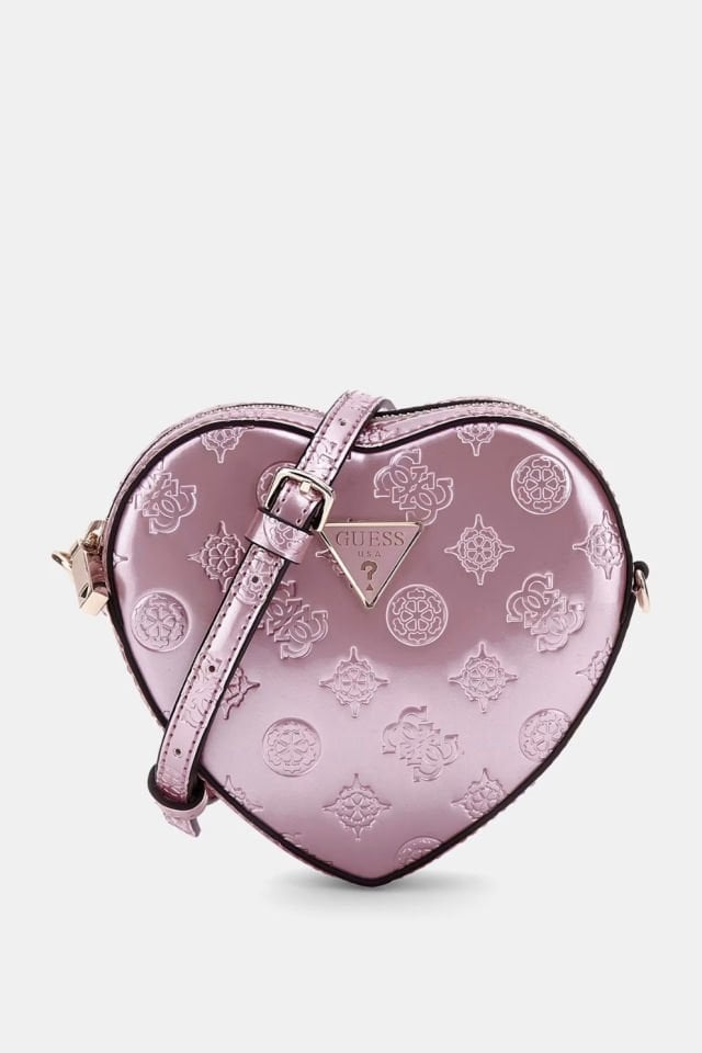 Guess Arnela 4G ve Peony Logolu Mini Çapraz Çanta Pembe
