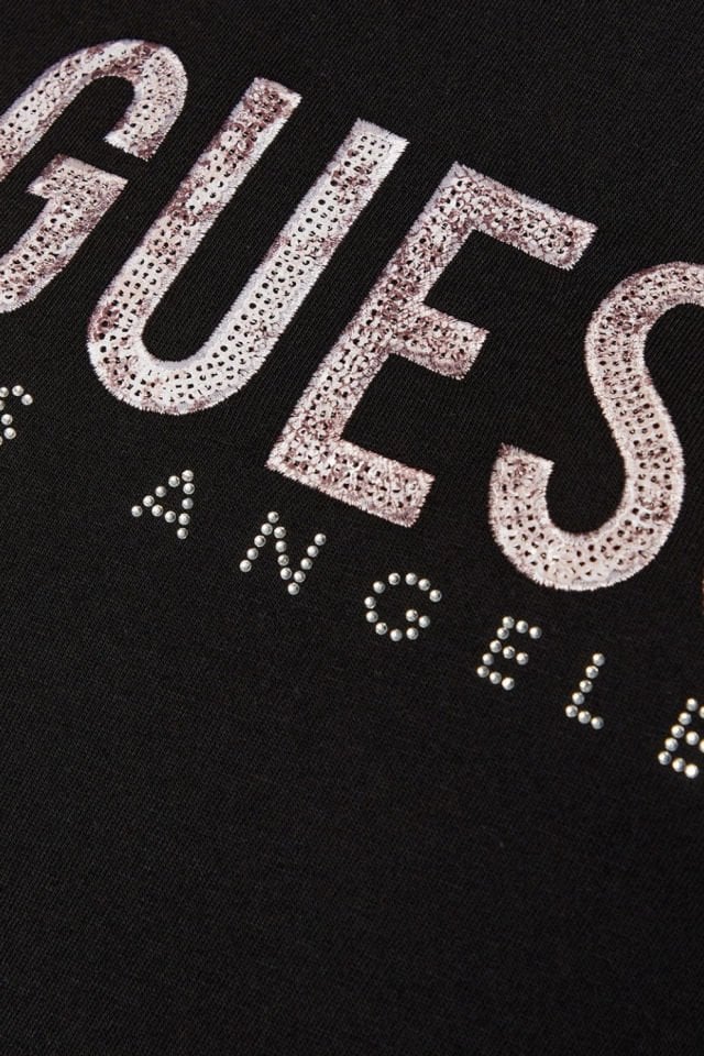 Guess Önü Logolu T-shirt Siyah