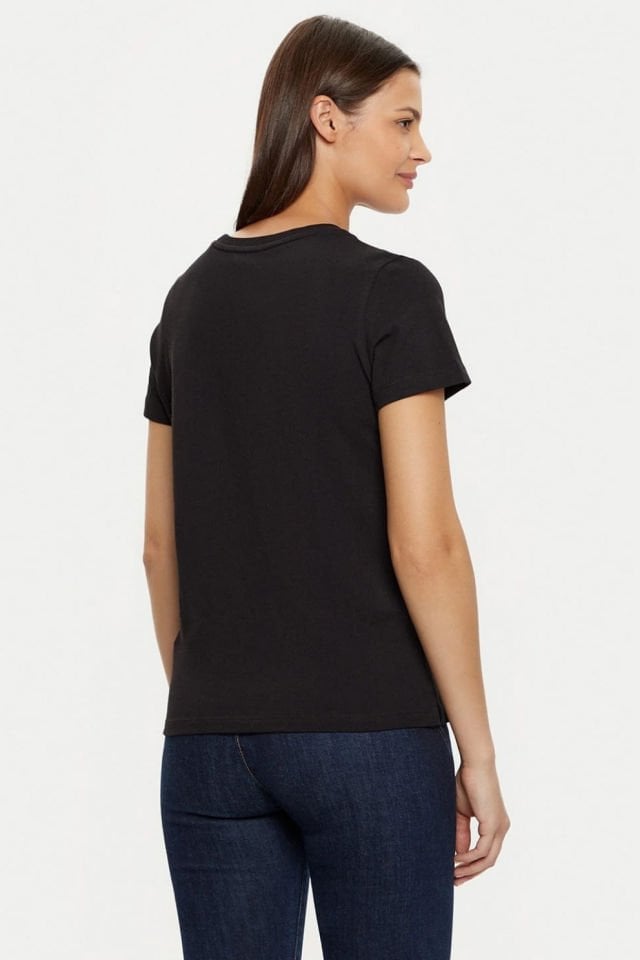 Guess Önü Logolu T-shirt Siyah