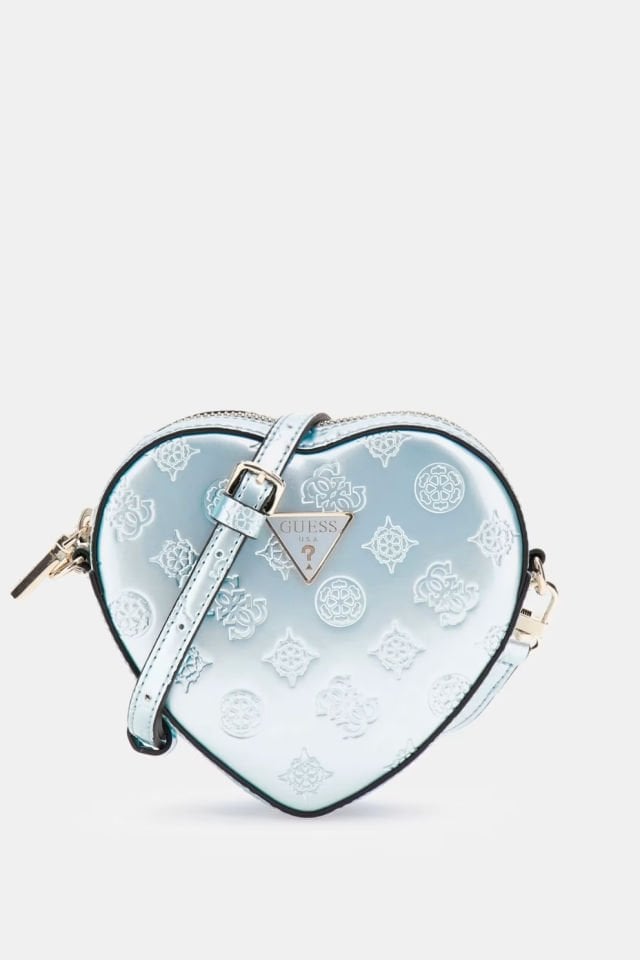Guess Arnela 4G ve Peony Logolu Mini Çapraz Çanta Mavi