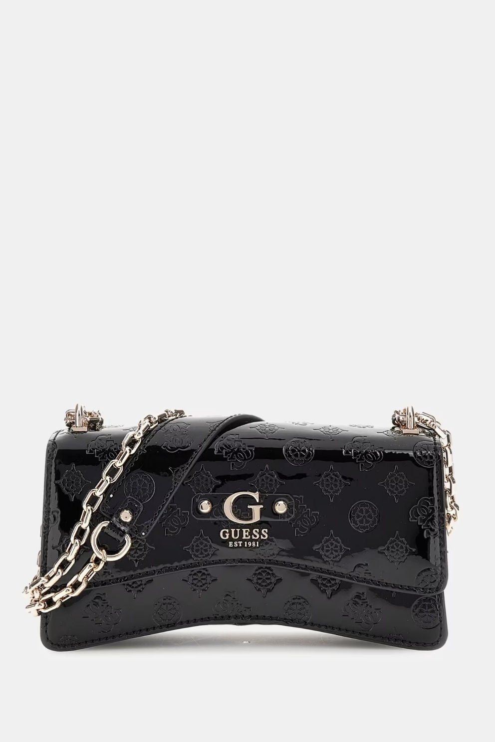 Guess Gerty 4G ve Peony Logolu Çapraz Çanta Siyah