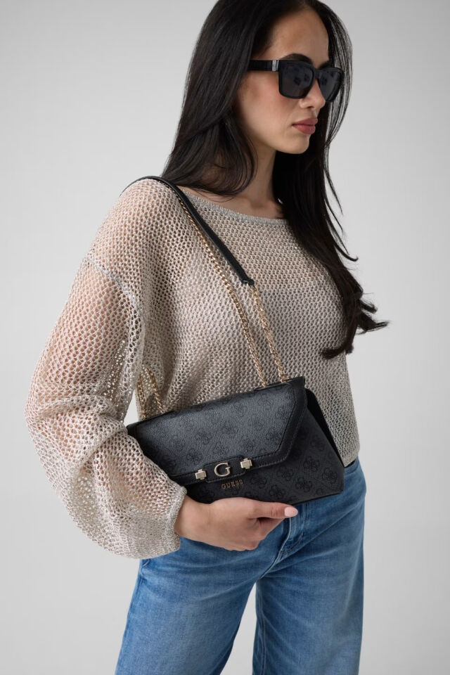 Guess Lindsey Crossbody Çanta Koyu Gri