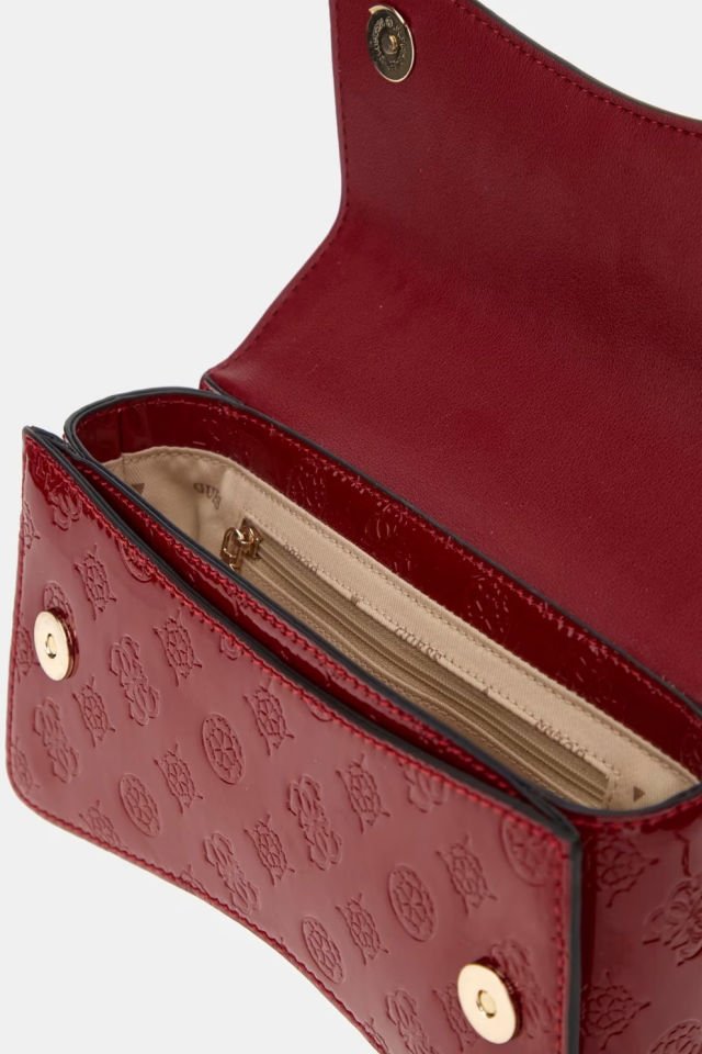 Guess Gerty 4G ve Peony Logolu Çapraz Çanta Kırmızı