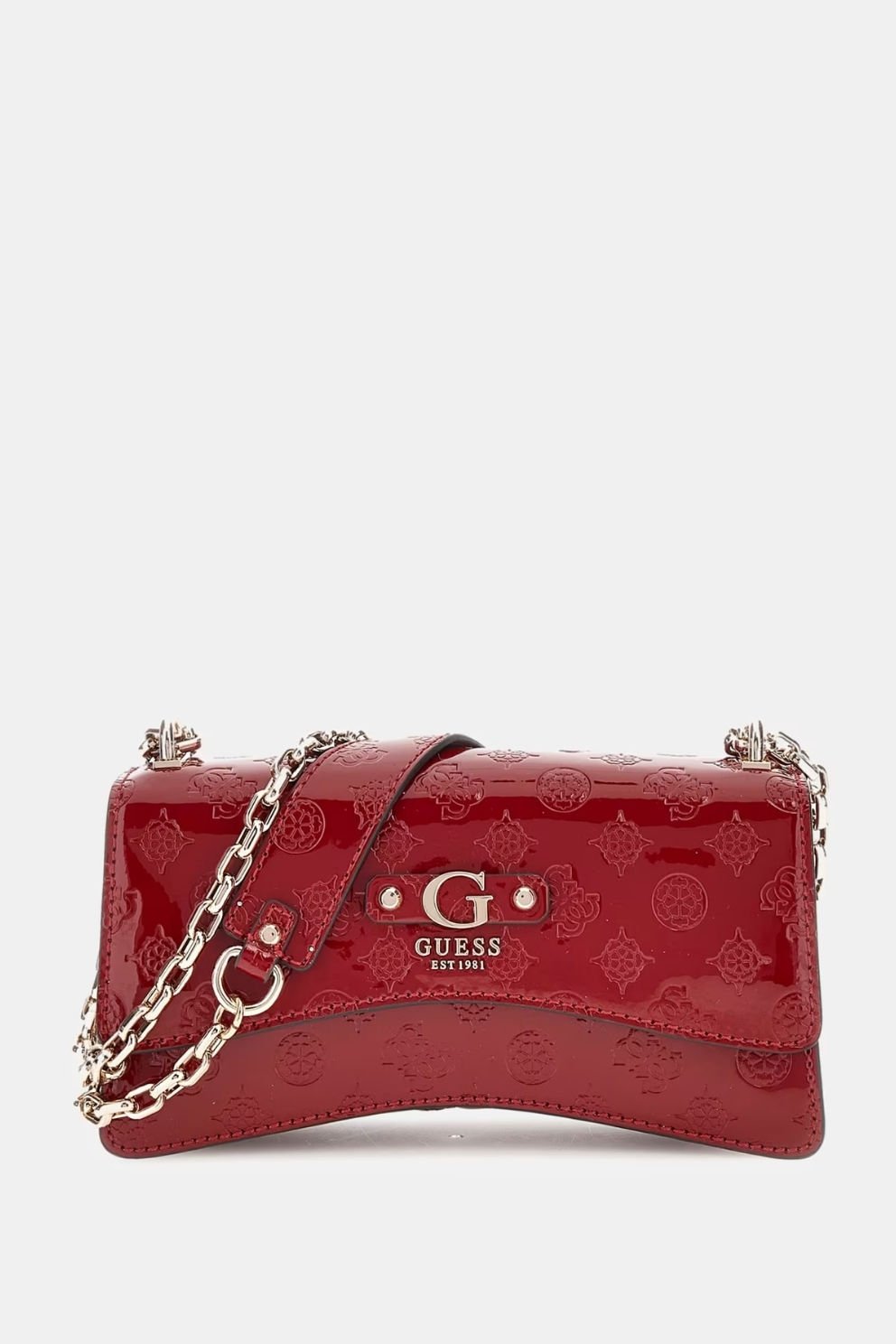 Guess Gerty 4G ve Peony Logolu Çapraz Çanta Kırmızı