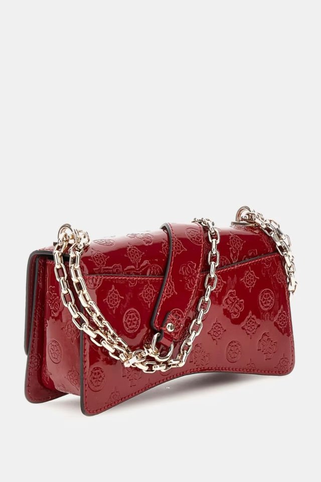 Guess Gerty 4G ve Peony Logolu Çapraz Çanta Kırmızı