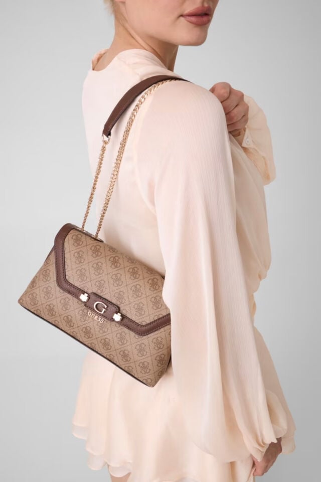 Guess Lindsey Crossbody Çanta Kahverengi