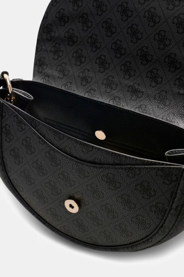 Guess Coleen Logo Çanta Koyu Gri