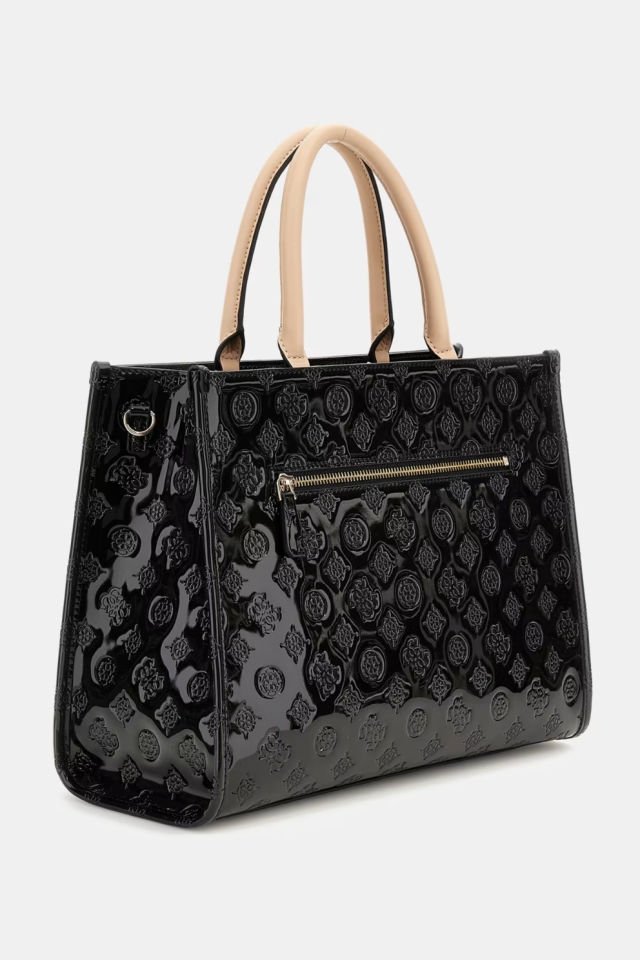 Guess Arnela 4G ve Peony Logolu El Çantası Siyah