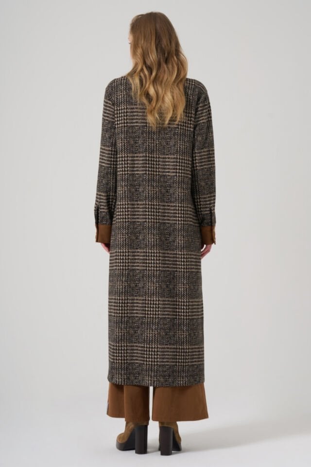 Mascara Süet Detaylı Ekose Kap