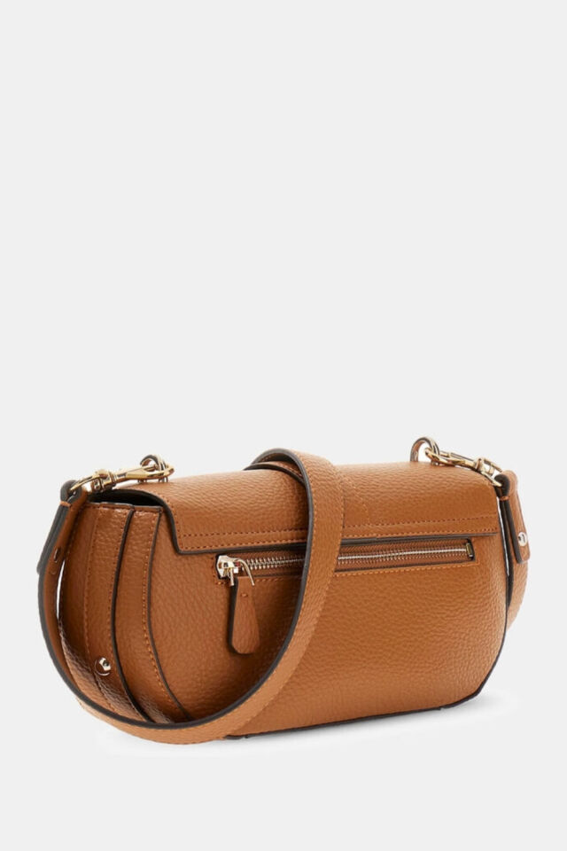 Guess Jessa Kapaklı Çapraz Askılı Çanta Karamel