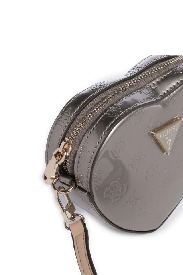 Guess Arnela 4G ve Peony Logolu Mini Çapraz Çanta Gri