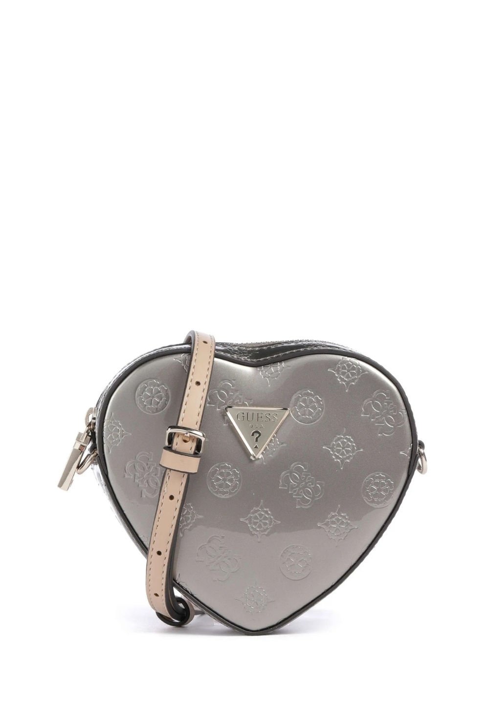 Guess Arnela 4G ve Peony Logolu Mini Çapraz Çanta Gri