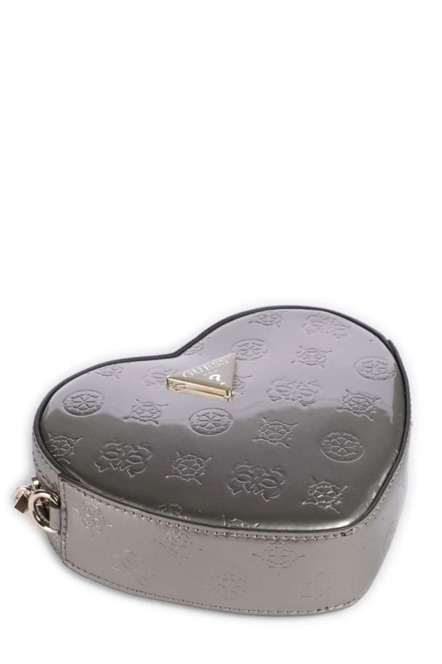 Guess Arnela 4G ve Peony Logolu Mini Çapraz Çanta Gri