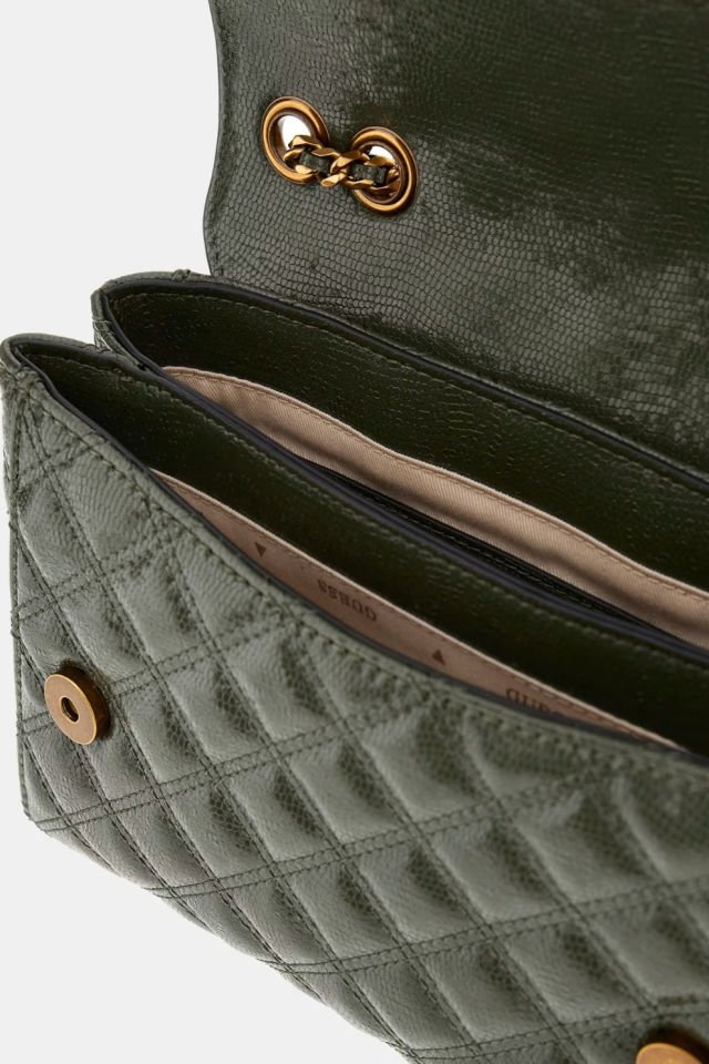 Guess Giully Kapitoneli Çapraz Çanta Yeşil