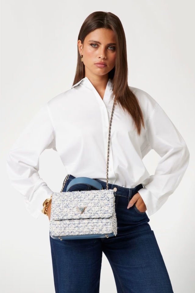 Guess Giully Tüvit Çapraz Çanta Mavi