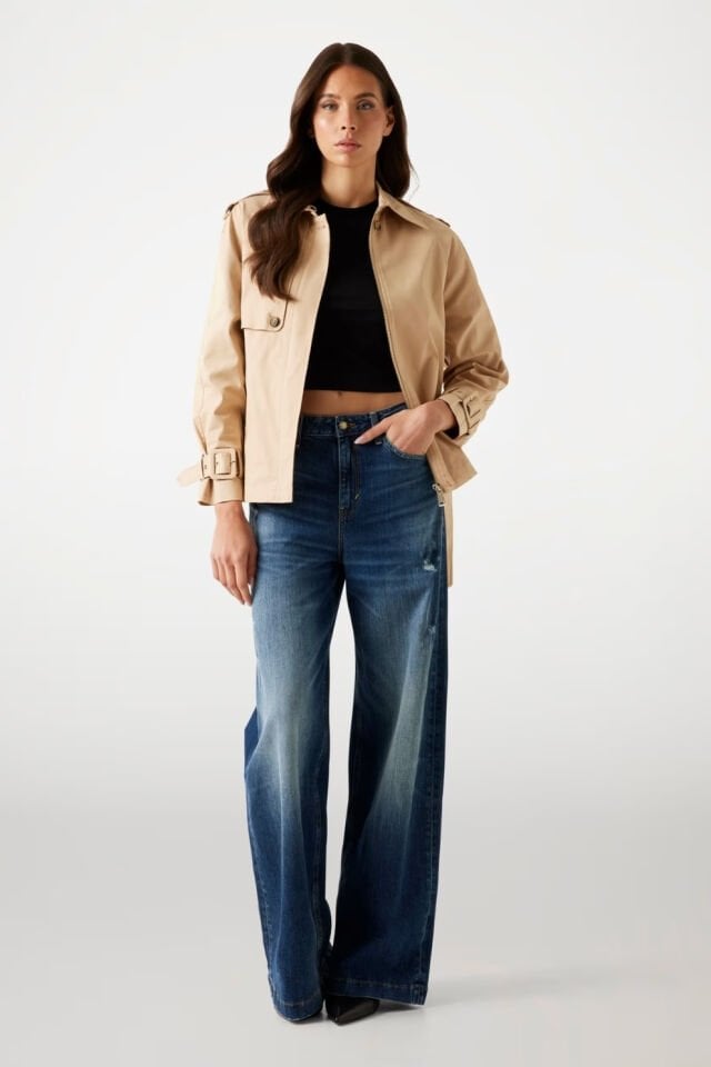 Guess Kısa Trençkot Karamel
