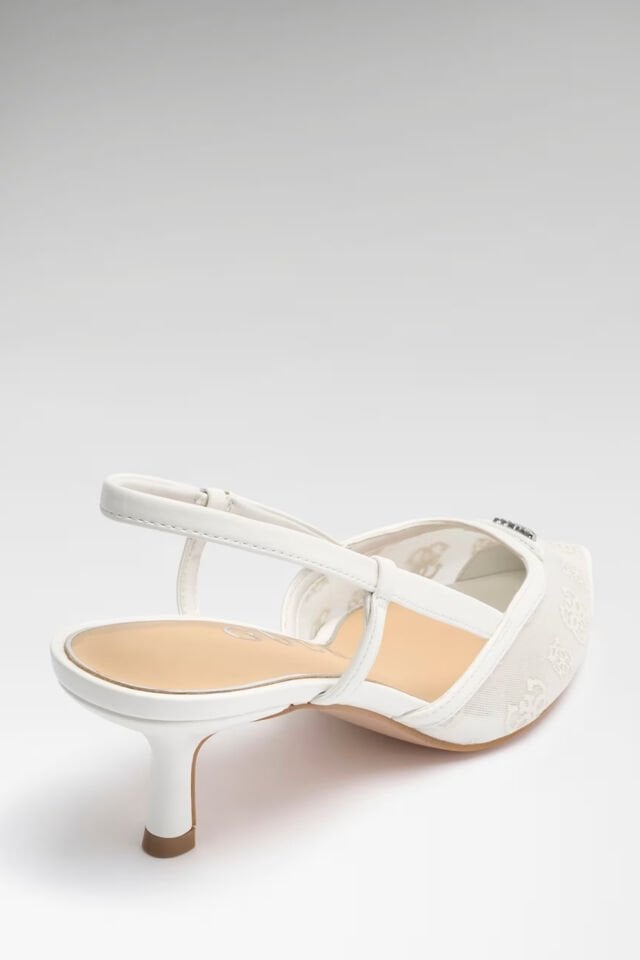 Guess Yanno Logo Slingback Beyaz