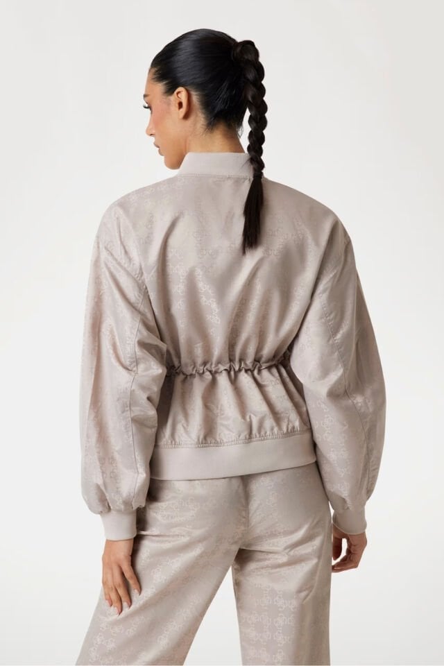 Guess 4G Logolu Bomber Ceket Bej