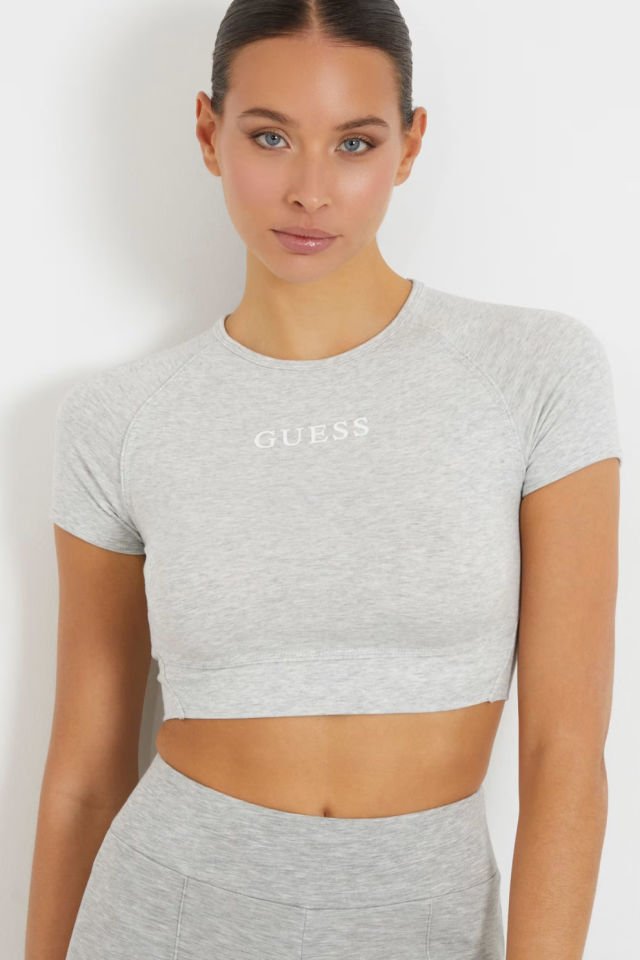 Guess Önü Logolu Spor Üst Gri