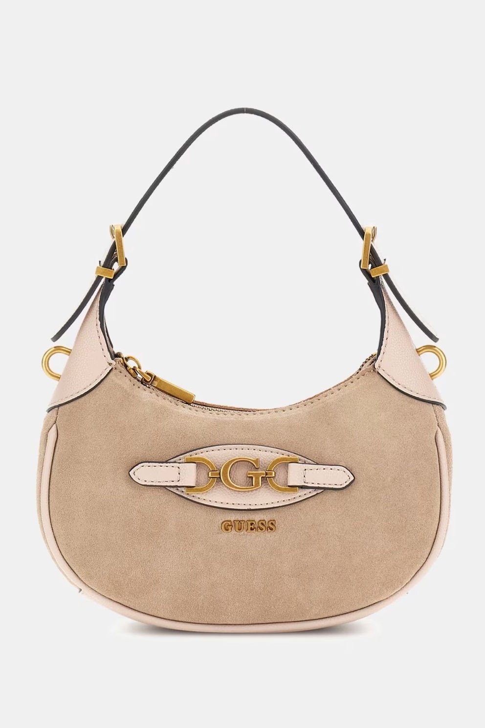 Guess Malva Süet Deri Mini Omuz Çantası Pembe