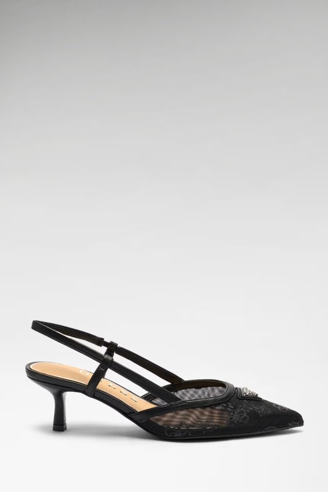 Guess Yanno Logo Slingback Siyah
