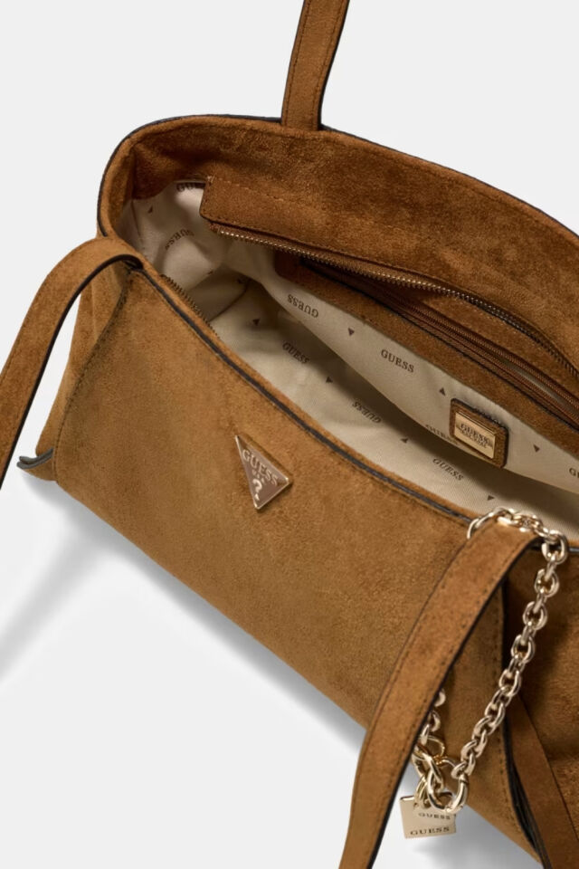 Guess Devon Postacı Çantası Kahverengi