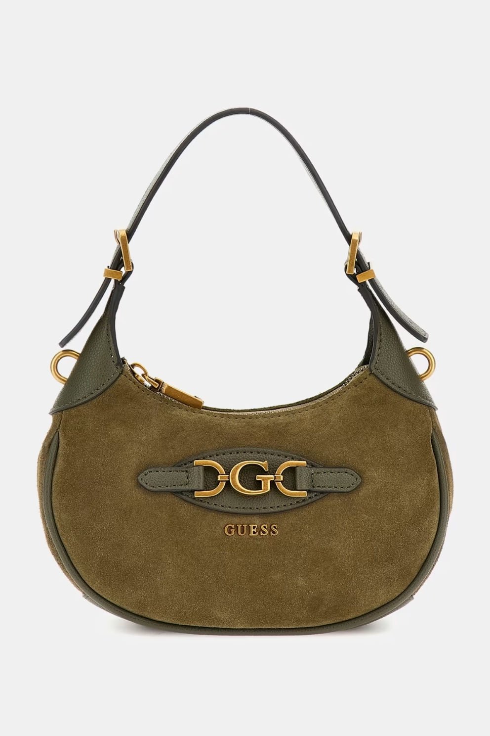 Guess Malva Süet Deri Mini Omuz Çantası Yeşil