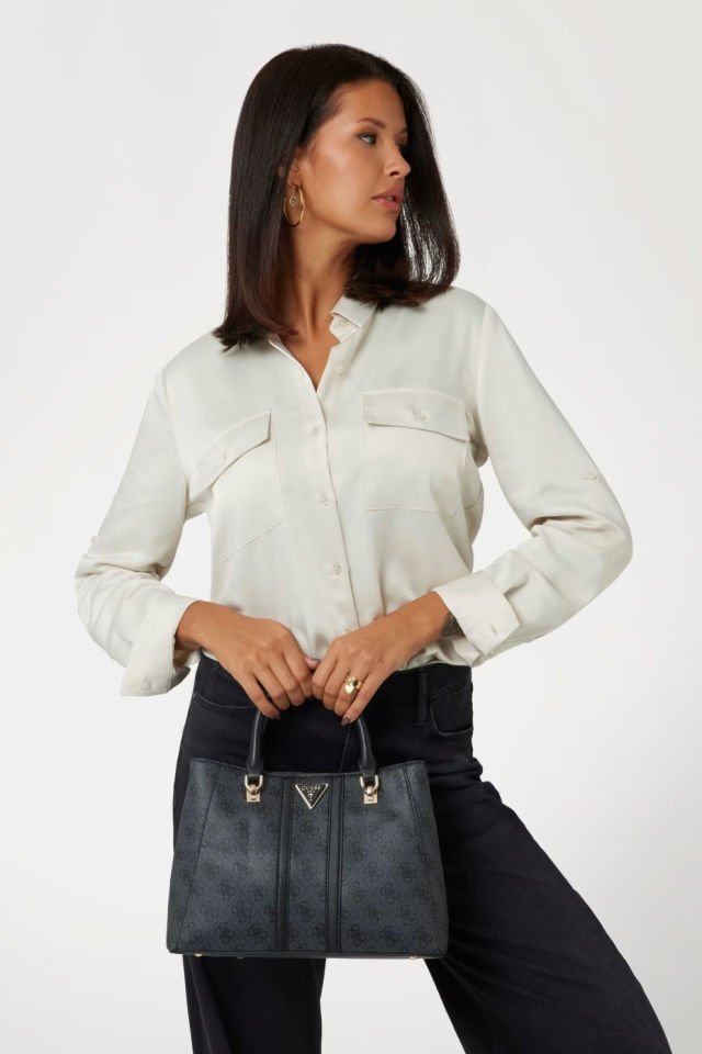 Guess Noreen 4G Logolu El Çantası Siyah