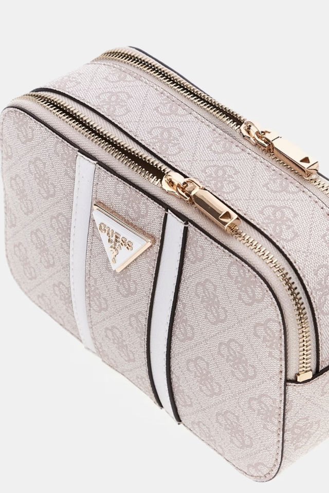 Guess Noreen 4G Logolu Çapraz Çanta Beyaz