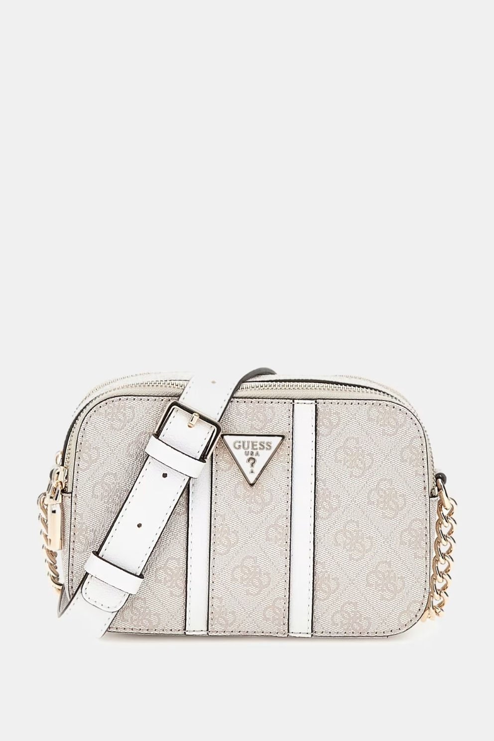 Guess Noreen 4G Logolu Çapraz Çanta Beyaz
