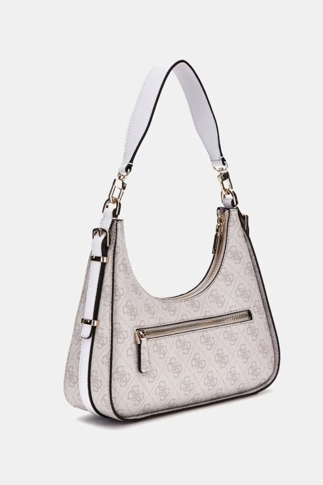Guess Noreen 4G Logolu Omuz Çantası Beyaz