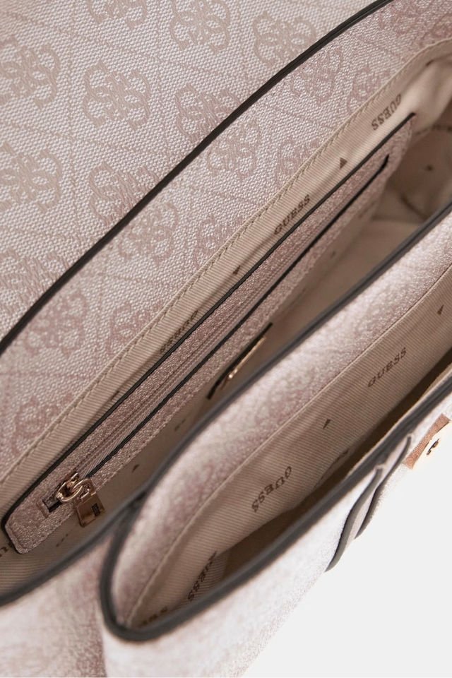 Guess Noreen 4G Logolu Çapraz Çanta Beyaz