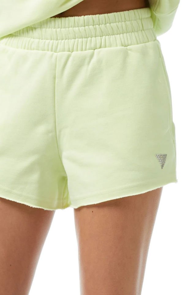 Guess Taşlı Logolu Şort Sarı
