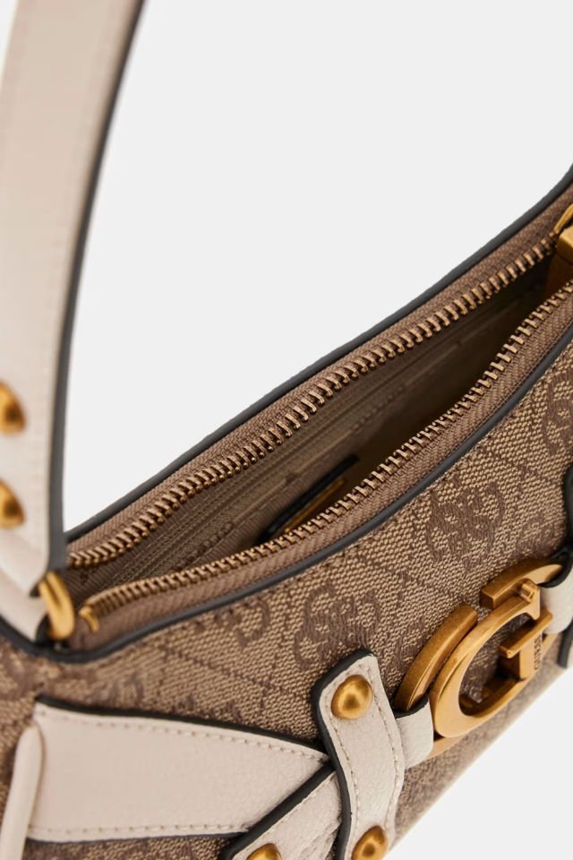 Guess Mintha 4G Logolu Omuz Çantası Bej