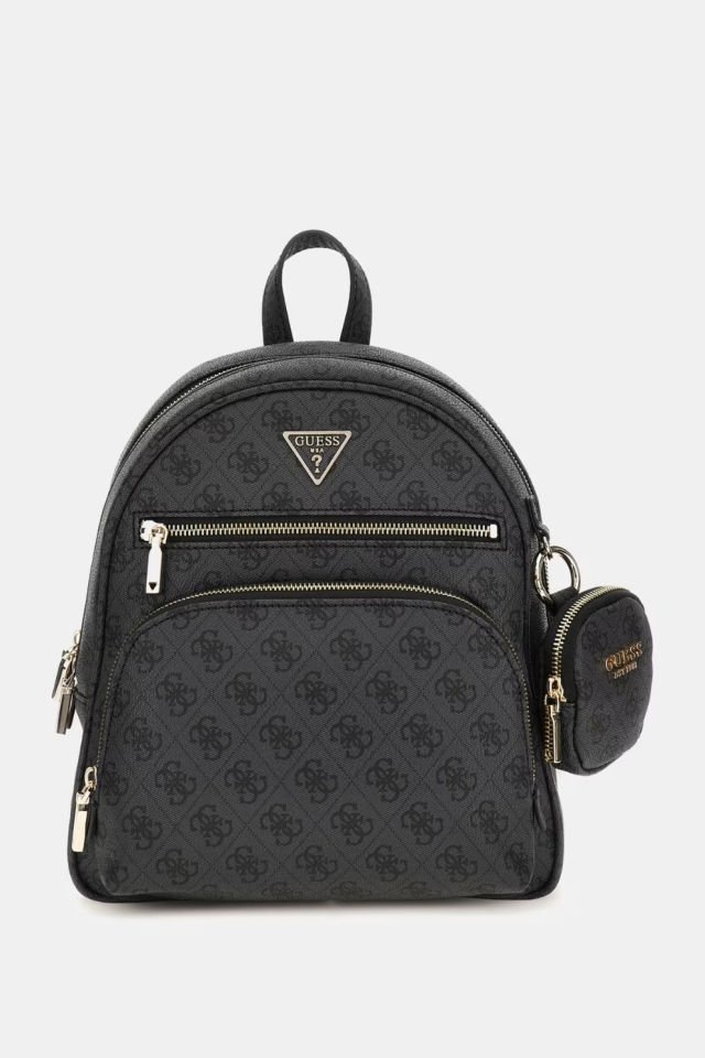 Guess Power Play 4G Logolu Sırt Çantası Siyah
