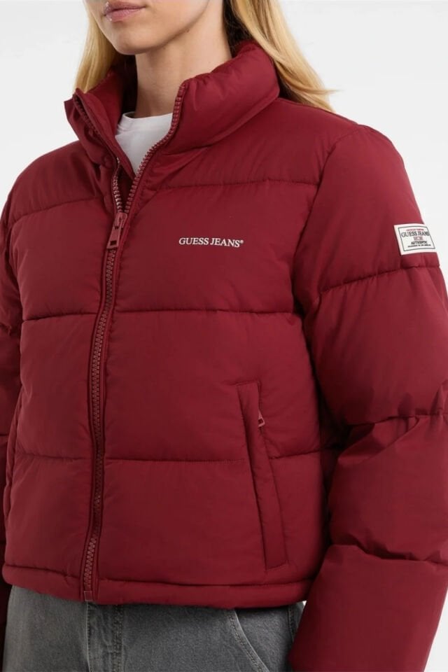 Guess Gj Cropped Kadın Kırmızı Mont