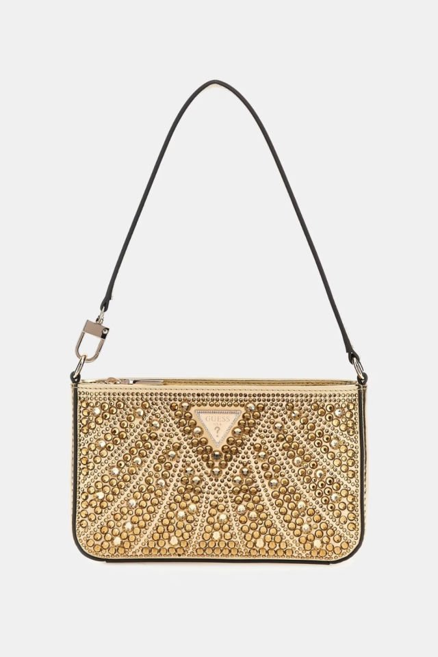 Guess Beauvoir Mini Omuz Çantası Altın Rengi