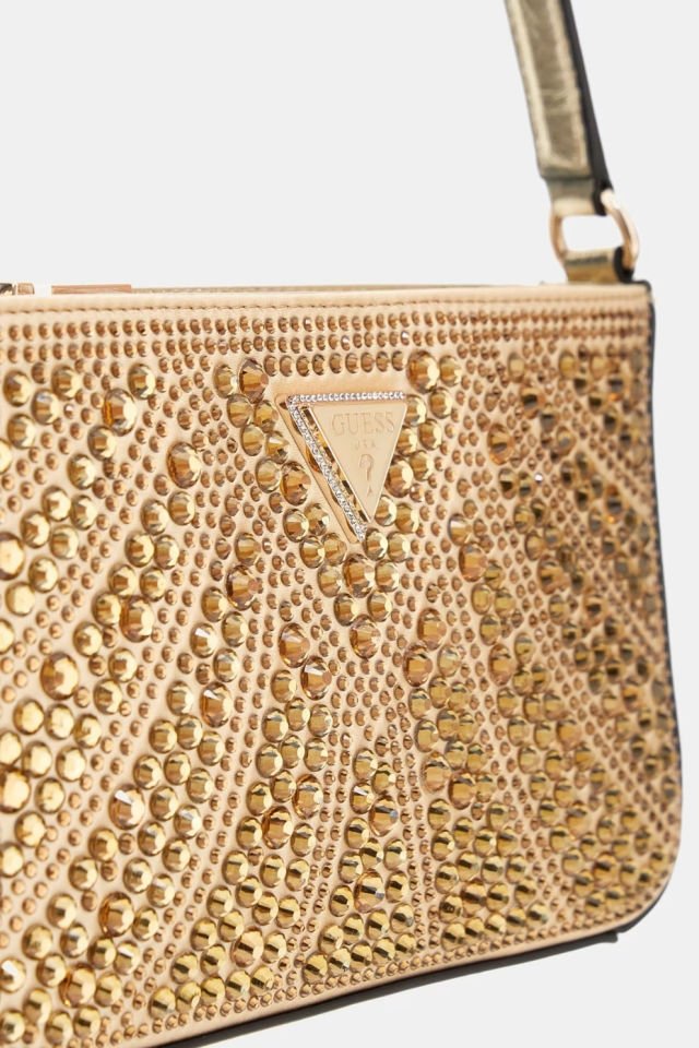 Guess Beauvoir Mini Omuz Çantası Altın Rengi