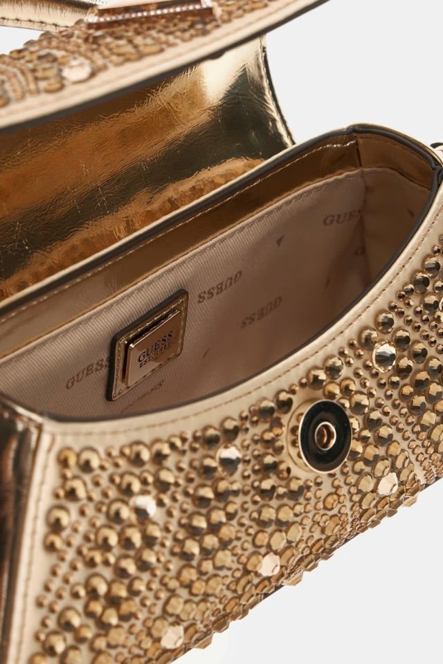 Guess Beauvoir Mini El Çantası Altın Rengi