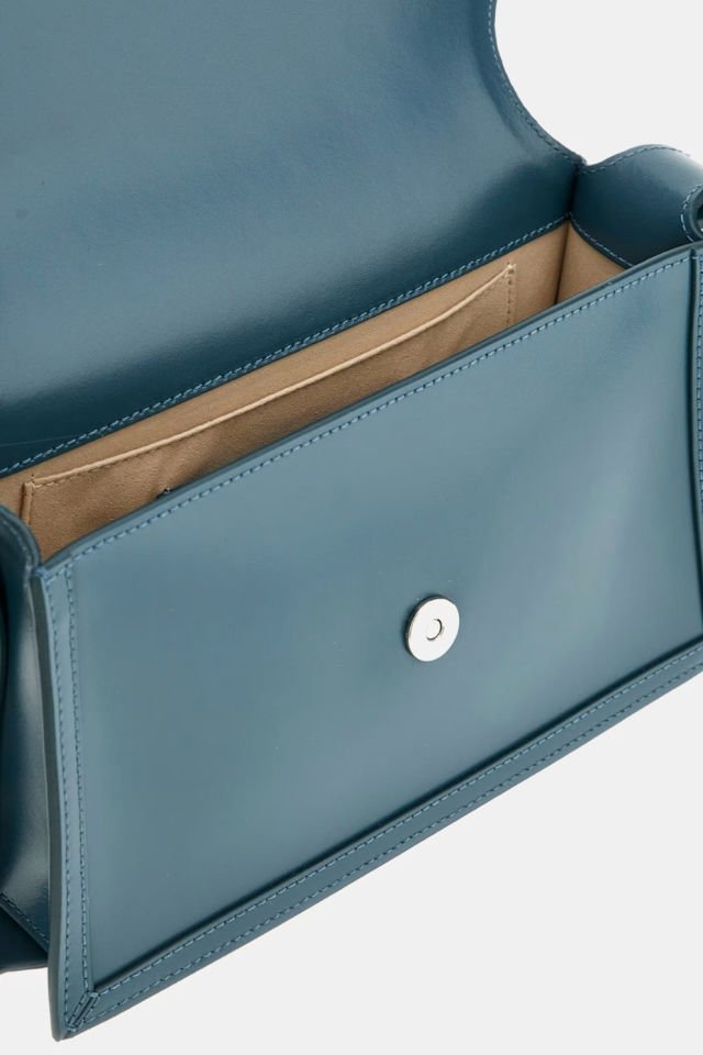 Guess Isa Hakiki Deri Omuz Çantası Mavi