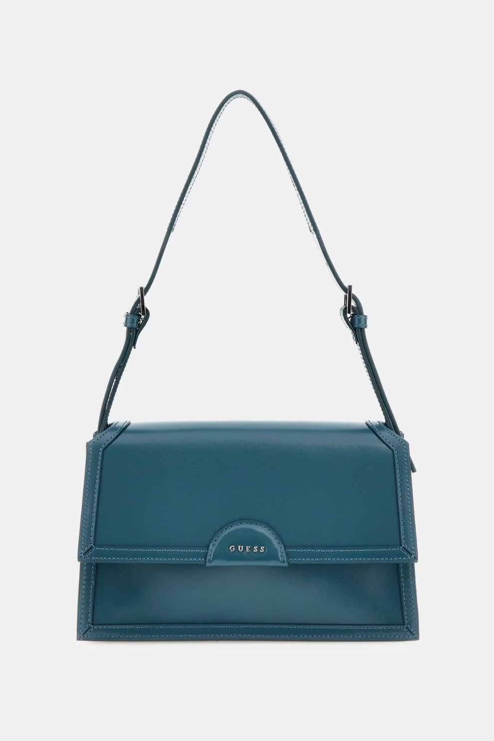 Guess Isa Hakiki Deri Omuz Çantası Mavi