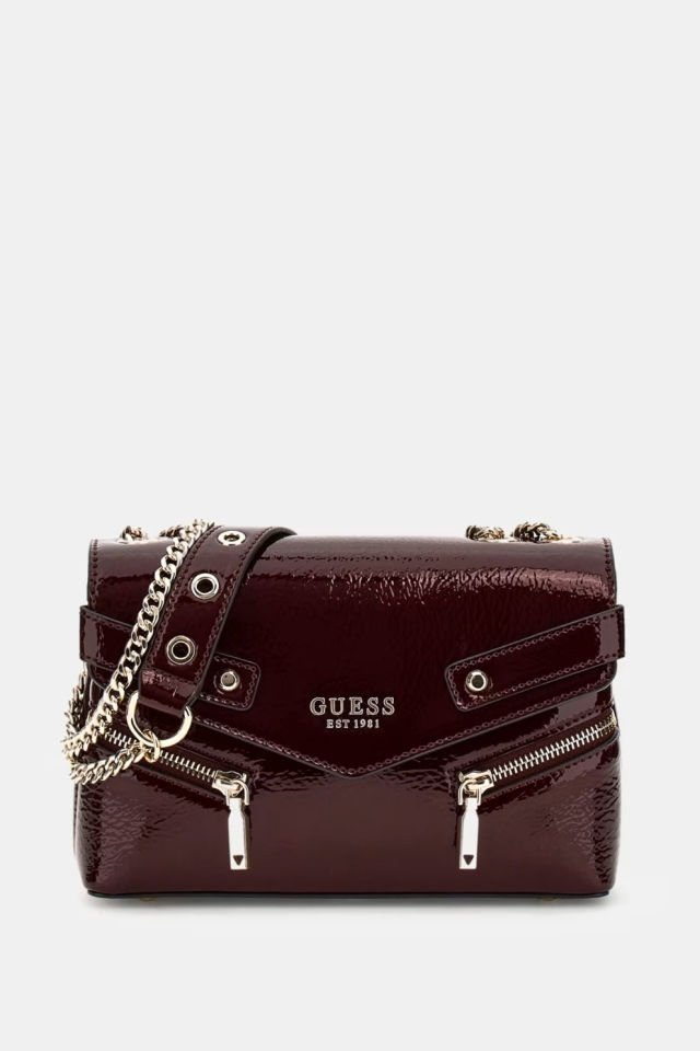 Guess Trissa Rugan Çapraz Çanta Bordo
