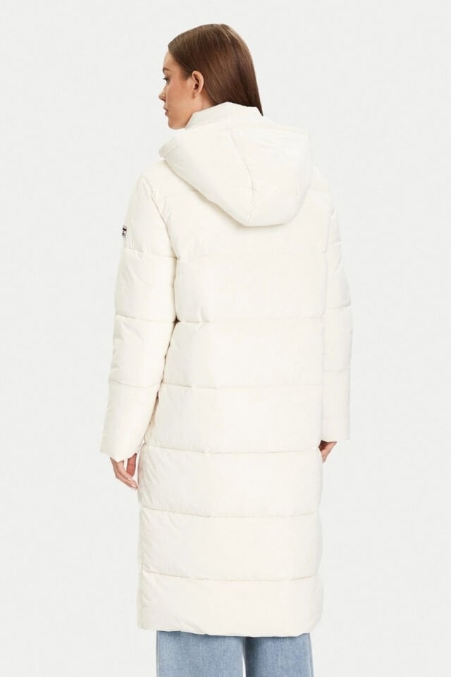 Kışlık ceket Beyaz Normal Kesim